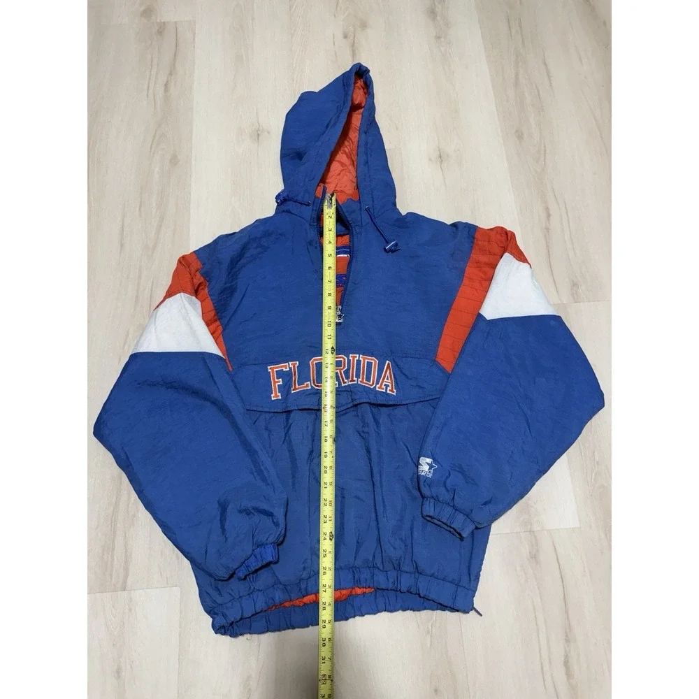 Vintage Florida Gators Starter Puffer Jacket Coat Men's Medium Hooded Pullover